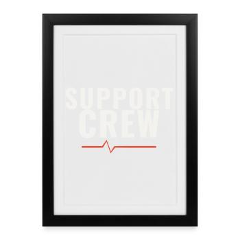 Soutenir l’équipe de course marathon Équipe Sports de motivation - Affiche encadrée (27 × 37 cm) - noir - Devant