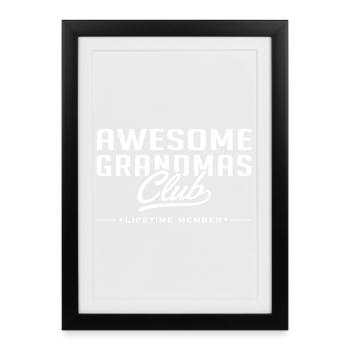Beste Omas Club - Gerahmtes Poster (27 × 37 cm) - Schwarz - Vorne