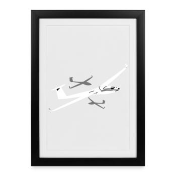 Voiliers... - Affiche encadrée (27 × 37 cm) - noir - Devant