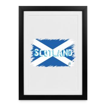 Drapeau écossais 2 - Affiche encadrée (27 × 37 cm) - noir - Devant