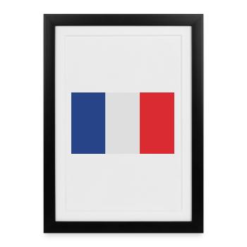 France - Affiche encadrée (27 × 37 cm) - noir - Devant