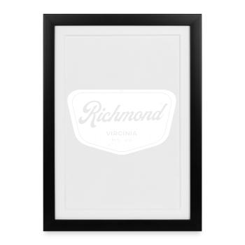 Richmond Virginia Script Emblem - Framed poster (27 × 37 cm) - black - Front