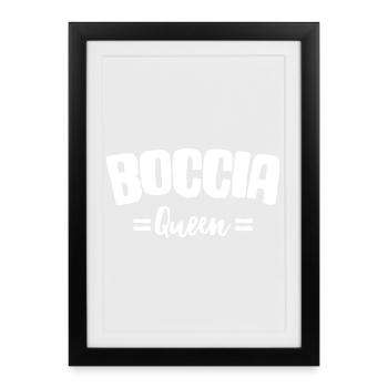 Boccia Player Legend Boccia Queen Balls Boccia - Framed poster (27 × 37 cm) - black - Front