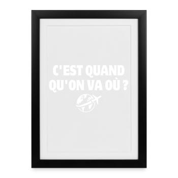holidays, holidays by the sea, need for holidays - Framed poster (27 × 37 cm) - black - Front