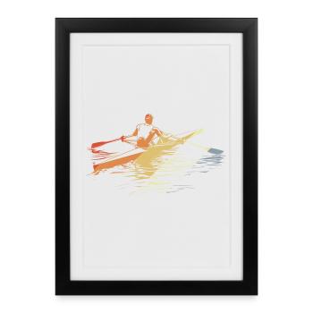 Rower Vintage Look - Framed poster (27 × 37 cm) - black - Front