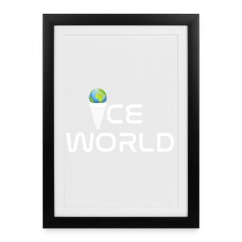 World - Framed poster (27 × 37 cm) - black - Front