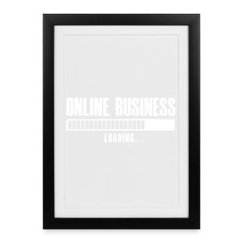 Chargement de l’entreprise en ligne Entreprise affiliée - Affiche encadrée (27 × 37 cm) - noir - Devant