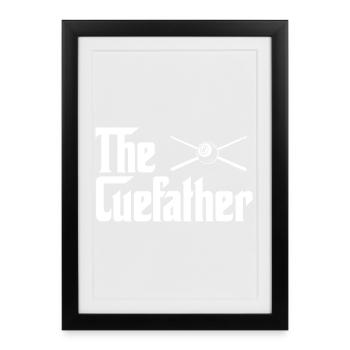 La parodie de film Cuefather Funny Billiard Mafia - Affiche encadrée (27 × 37 cm) - noir - Devant