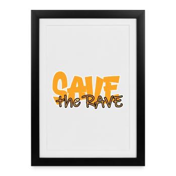 Sauvez la rave - Affiche encadrée (27 × 37 cm) - noir - Devant