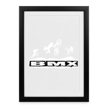 Vélo BMX - Affiche encadrée (27 × 37 cm) - noir - Devant