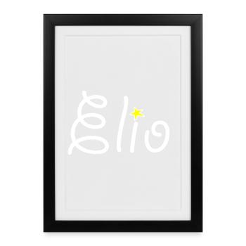 Elio - Affiche encadrée (27 × 37 cm) - noir - Devant