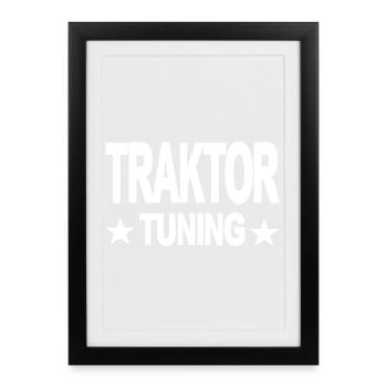 Traktor - Gerahmtes Poster (27 × 37 cm) - Schwarz - Vorne