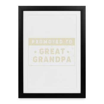 Papy Grand-père Petit-enfant Papy - Affiche encadrée (27 × 37 cm) - noir - Devant
