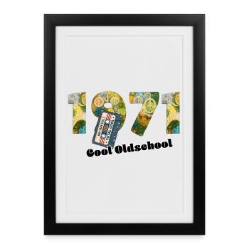 1971 Vintage Retro – Cassette – Cool Olds - Framed poster (27 × 37 cm) - black - Front