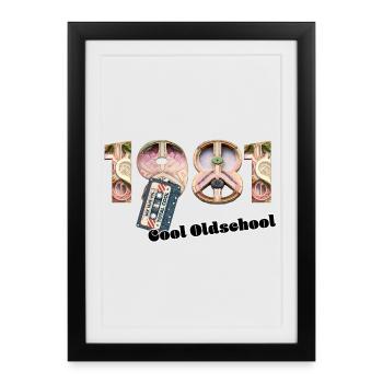 1981 Vintage Retro – Cassette – Cool Olds - Framed poster (27 × 37 cm) - black - Front