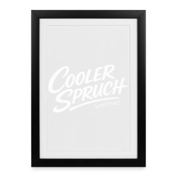 Cool saying koschtet – dialect irony design - Framed poster (27 × 37 cm) - black - Front