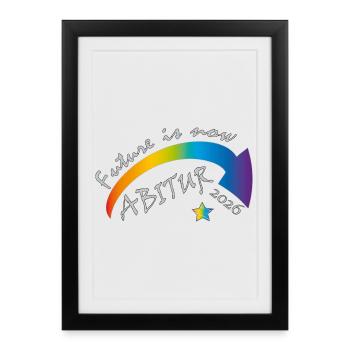 Futur Maintenant Abitur 2026 - Affiche encadrée (27 × 37 cm) - noir - Devant