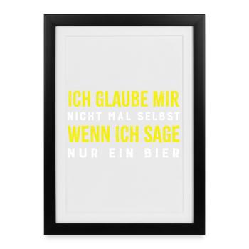 Just a beer (I don't think so) - Framed poster (27 × 37 cm) - black - Front