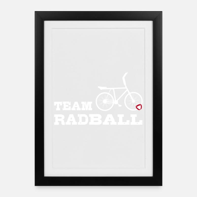 Cyclisme par équipe, Cyclistes de compétition, Cyclisme en salle - Affiche encadrée (27 × 37 cm) - noir
