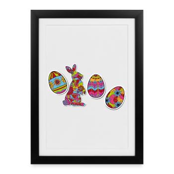 Joyeuses Pâques - Affiche encadrée (27 × 37 cm) - noir - Devant