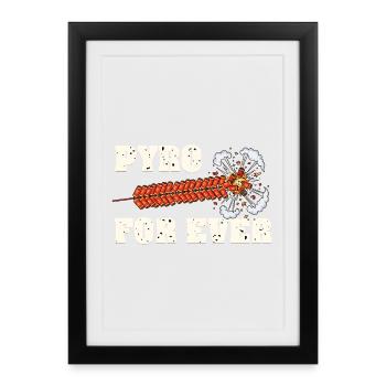 Pyro For Ever Firecracker Chain - Framed poster (27 × 37 cm) - black - Front