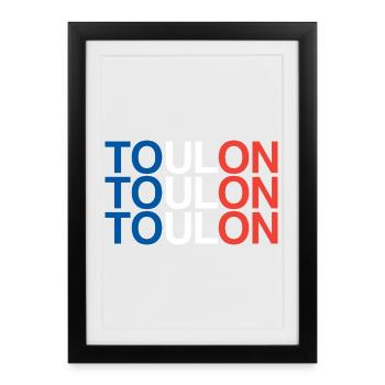 Toulon, France, France - Affiche encadrée (27 × 37 cm) - noir - Devant