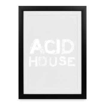 Acid House Bold Print - Framed poster (27 × 37 cm) - black - Front
