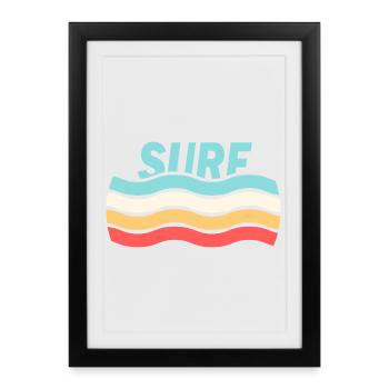 Surf - Framed poster (27 × 37 cm) - black - Front