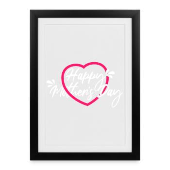 Bonne chemise de la fête des mères - Affiche encadrée (27 × 37 cm) - noir - Devant