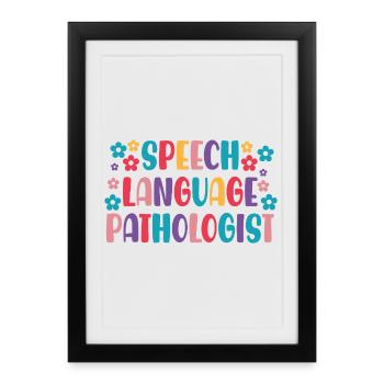 orthophoniste orthophoniste - Affiche encadrée (27 × 37 cm) - noir - Devant