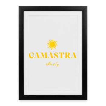 Camastra Sicily Sun - Framed poster (27 × 37 cm) - black - Front