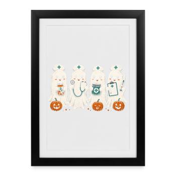 Nurse Nurse Halloween - Framed poster (27 × 37 cm) - black - Front