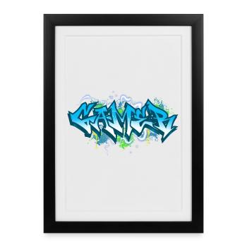 Gamer - Framed poster (27 × 37 cm) - black - Front