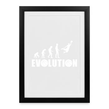 EVOLUTION PANIER cadeau basket - Affiche encadrée (27 × 37 cm) - noir - Devant