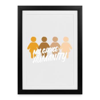Liberté Amour Paix Déclaration - Affiche encadrée (27 × 37 cm) - noir - Devant