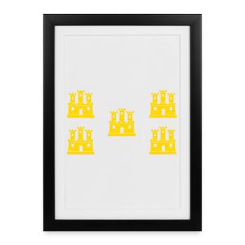 Poitou-Charentes - Affiche encadrée (27 × 37 cm) - noir - Devant
