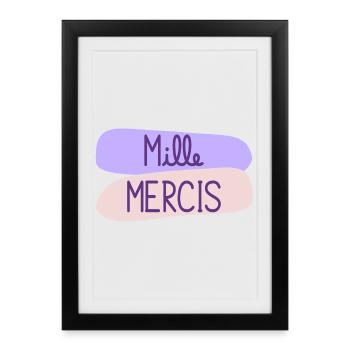 MAÎTRESSE. MERCI. MERCI MAÎTRESSE - Affiche encadrée (27 × 37 cm) - noir - Devant