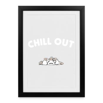 Chill out - Framed poster (27 × 37 cm) - black - Front