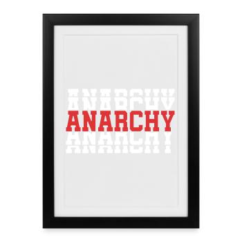 t-shirt Anarchy t-shirt gift idea stacked text - Framed poster (27 × 37 cm) - black - Front