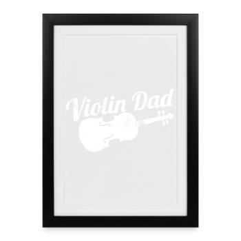 Violinist Father - Framed poster (27 × 37 cm) - black - Front