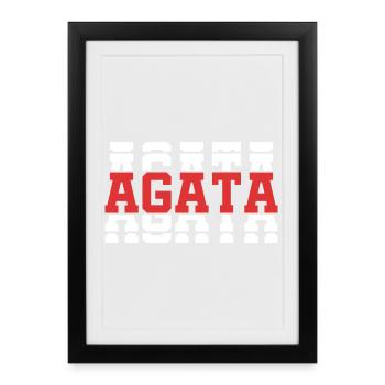 T-Shirt Achat T-Shirt Geschenkidee gestapelter Text - Gerahmtes Poster (27 × 37 cm) - Schwarz - Vorne