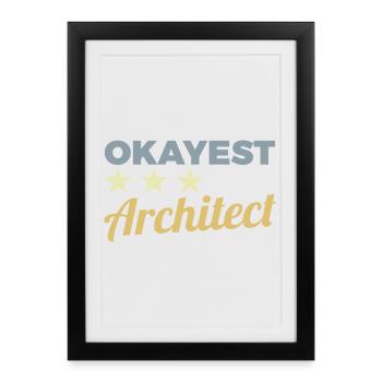 Architecte le plus correct - Affiche encadrée (27 × 37 cm) - noir - Devant