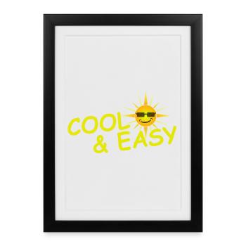 COOL & EASY - Framed poster (27 × 37 cm) - black - Front