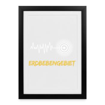Connaissance de la zone sismique - Affiche encadrée (27 × 37 cm) - noir - Devant