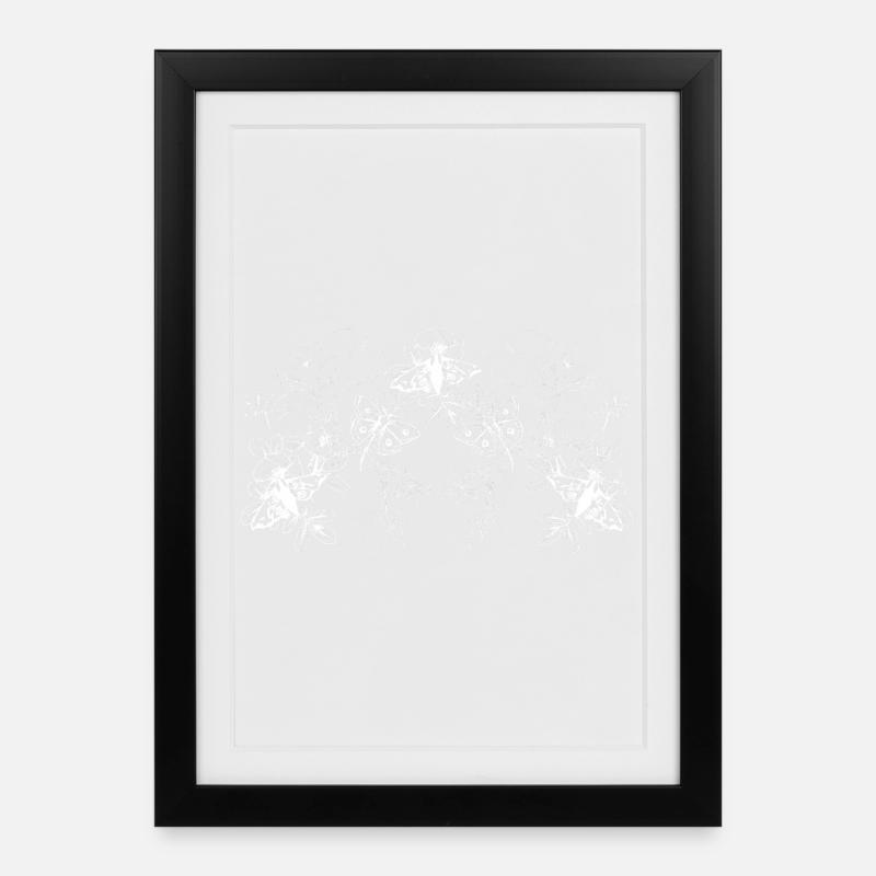 MOTHS - Framed poster (27 × 37 cm) - black