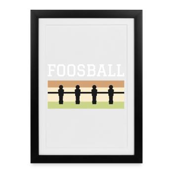 Foosball retro - Framed poster (27 × 37 cm) - black - Front