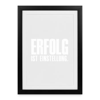 Le succès est une attitude fondateur entrepreneur - Affiche encadrée (27 × 37 cm) - noir - Devant