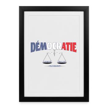 France: Liberté, Égalité, Fraternité - Framed poster (27 × 37 cm) - black - Front