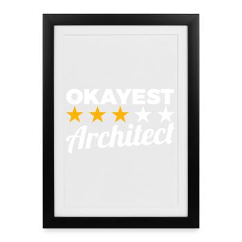 Average Architect - Framed poster (27 × 37 cm) - black - Front