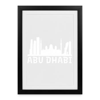 Abu Dhabi Skyline Vibes - Framed poster (27 × 37 cm) - black - Front